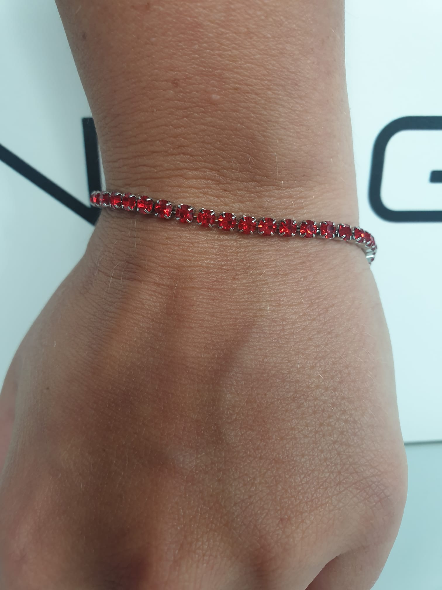 Bracciale Tennis Rosso 3 mm - Unoglow™