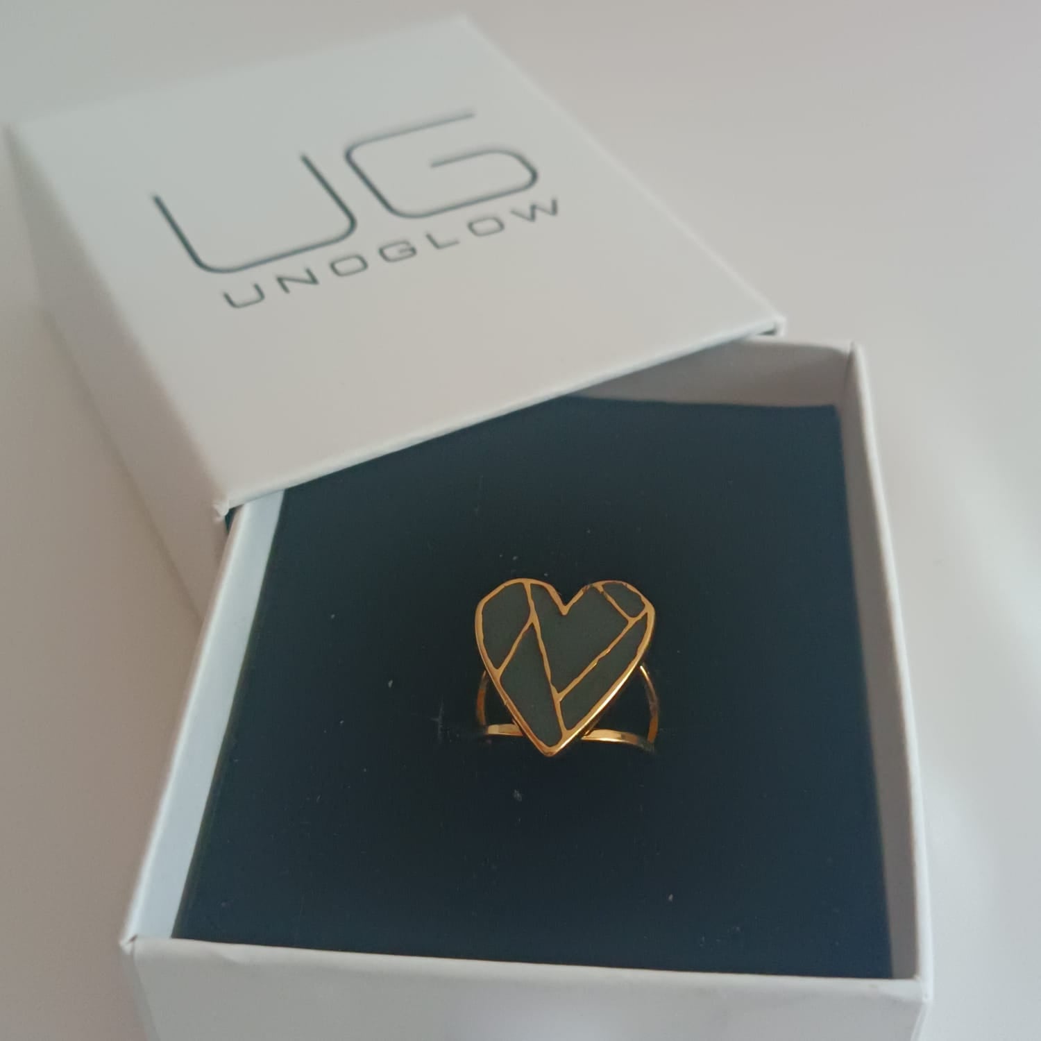 Anello Cuore Retrò Perlato - Unoglow™