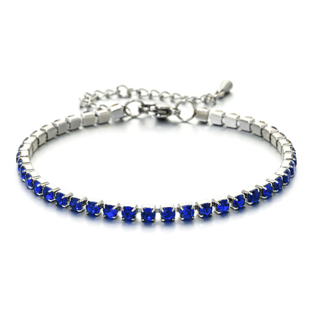 Bracciale Tennis Blu 3 mm - Unoglow™