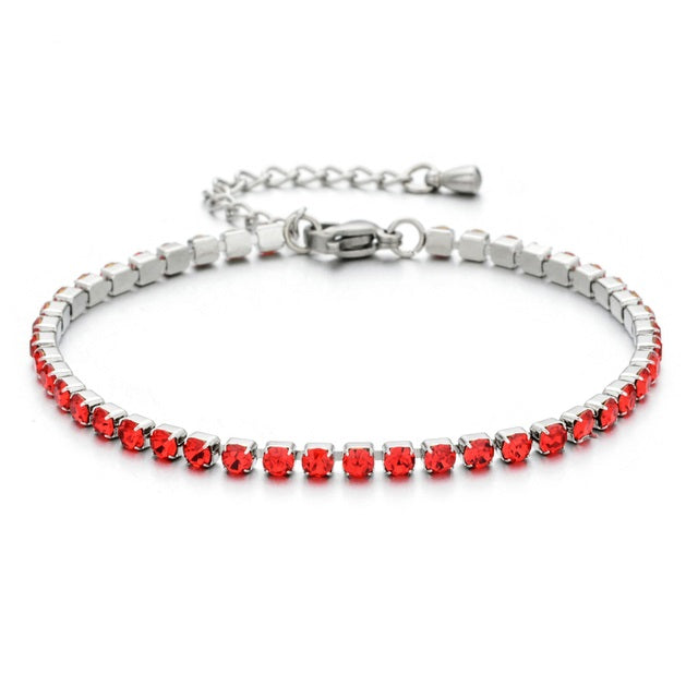 Bracciale Tennis Rosso 3 mm - Unoglow™