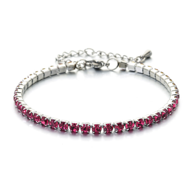 Bracciale Tennis Fucsia 3 mm - Unoglow™