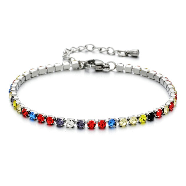 Bracciale Tennis Multicolore 3 mm - Unoglow™