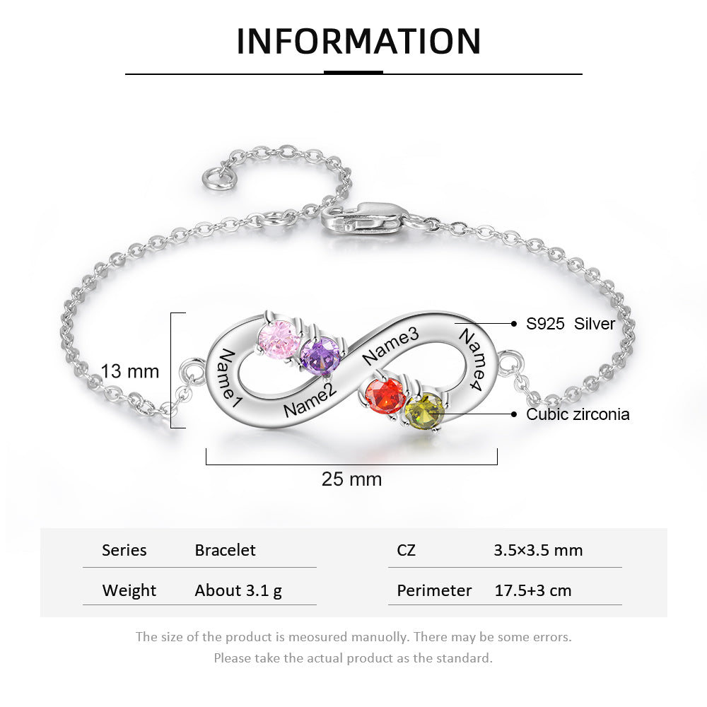 Bracciale Infinito in Argento Sterling 925 - Unoglow™