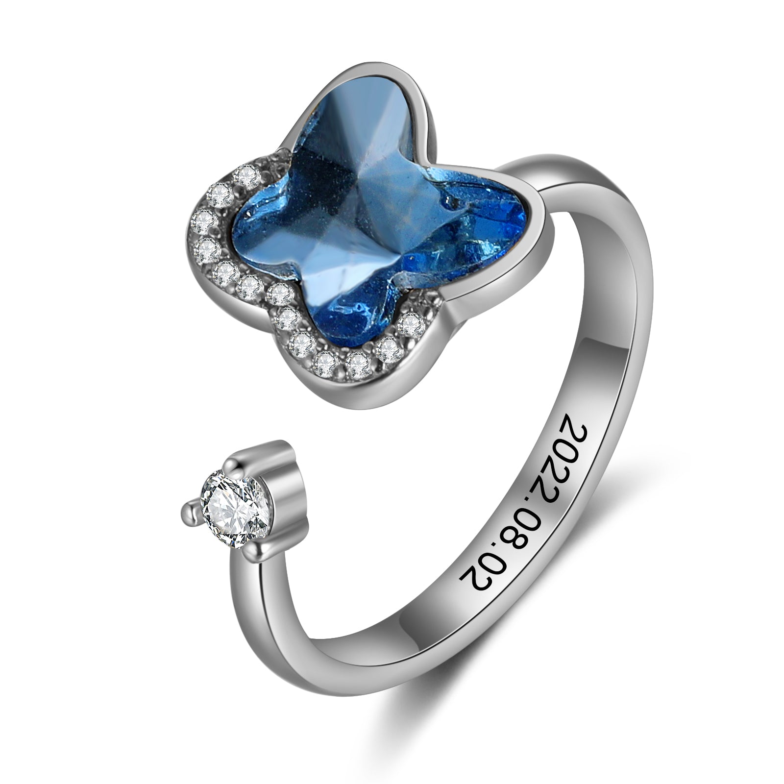 Anello Farfalla Con Nome Personalizzato - Unoglow™