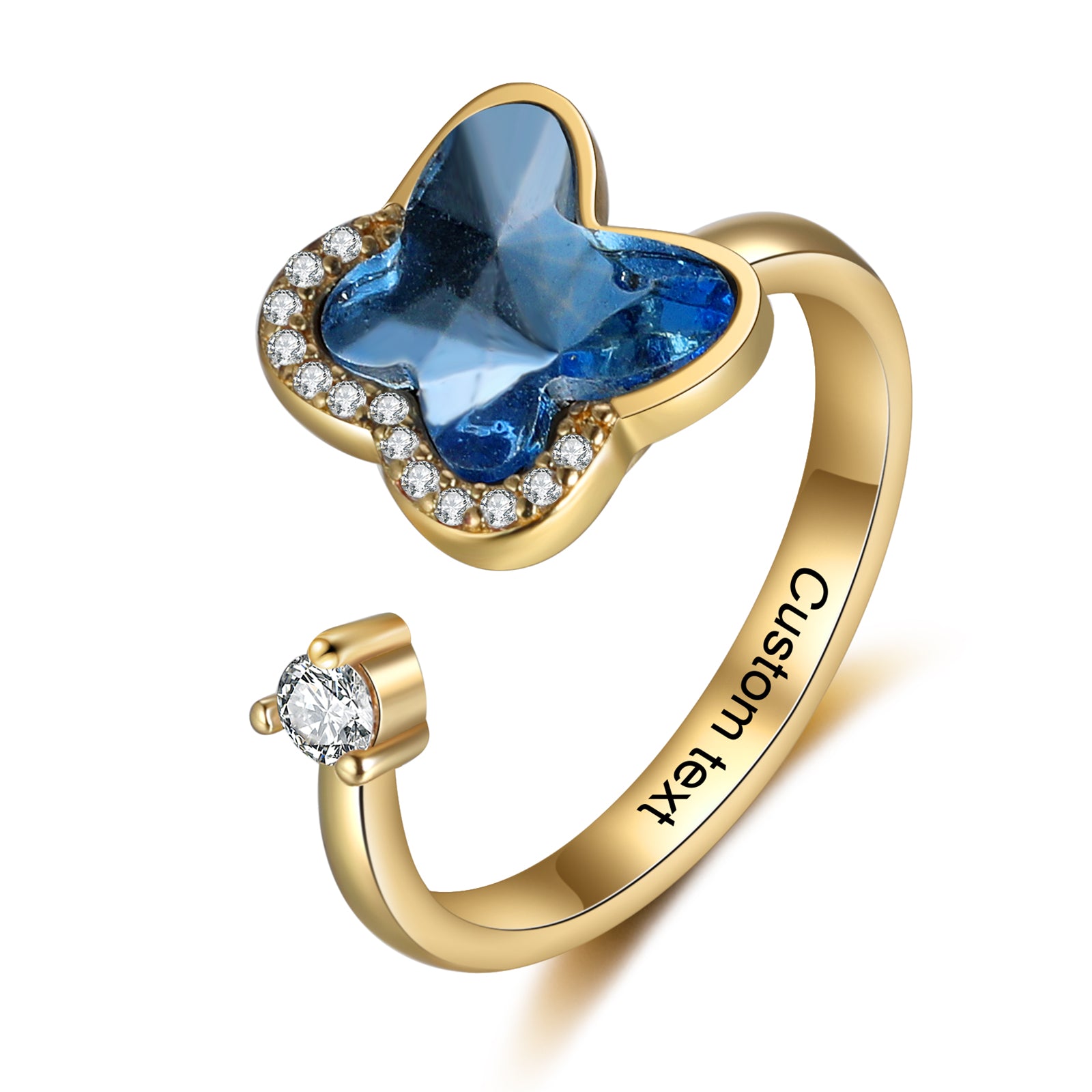 Anello Farfalla Con Nome Personalizzato - Unoglow™