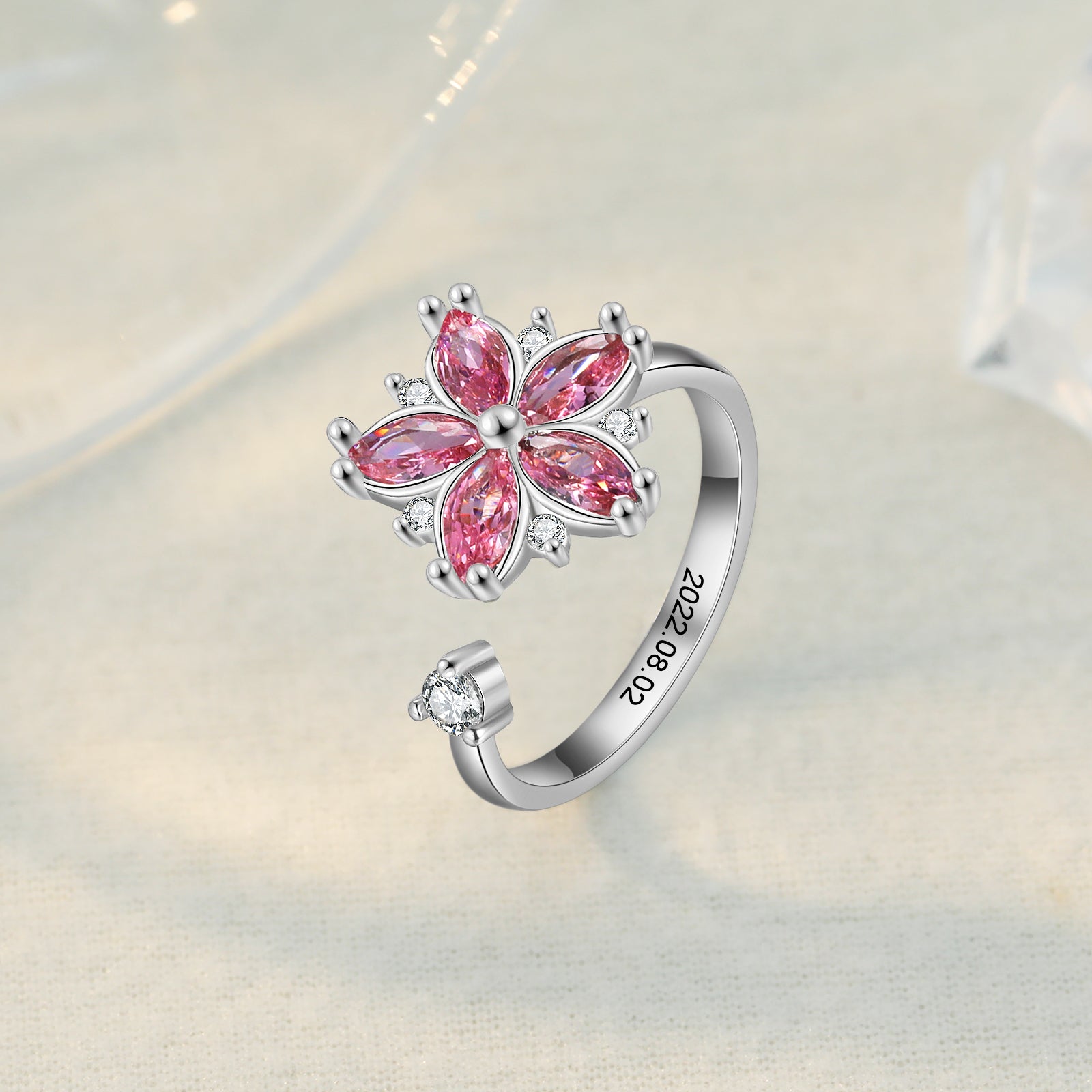 Anello Fiori di Ciliegio Personalizzato - Unoglow™