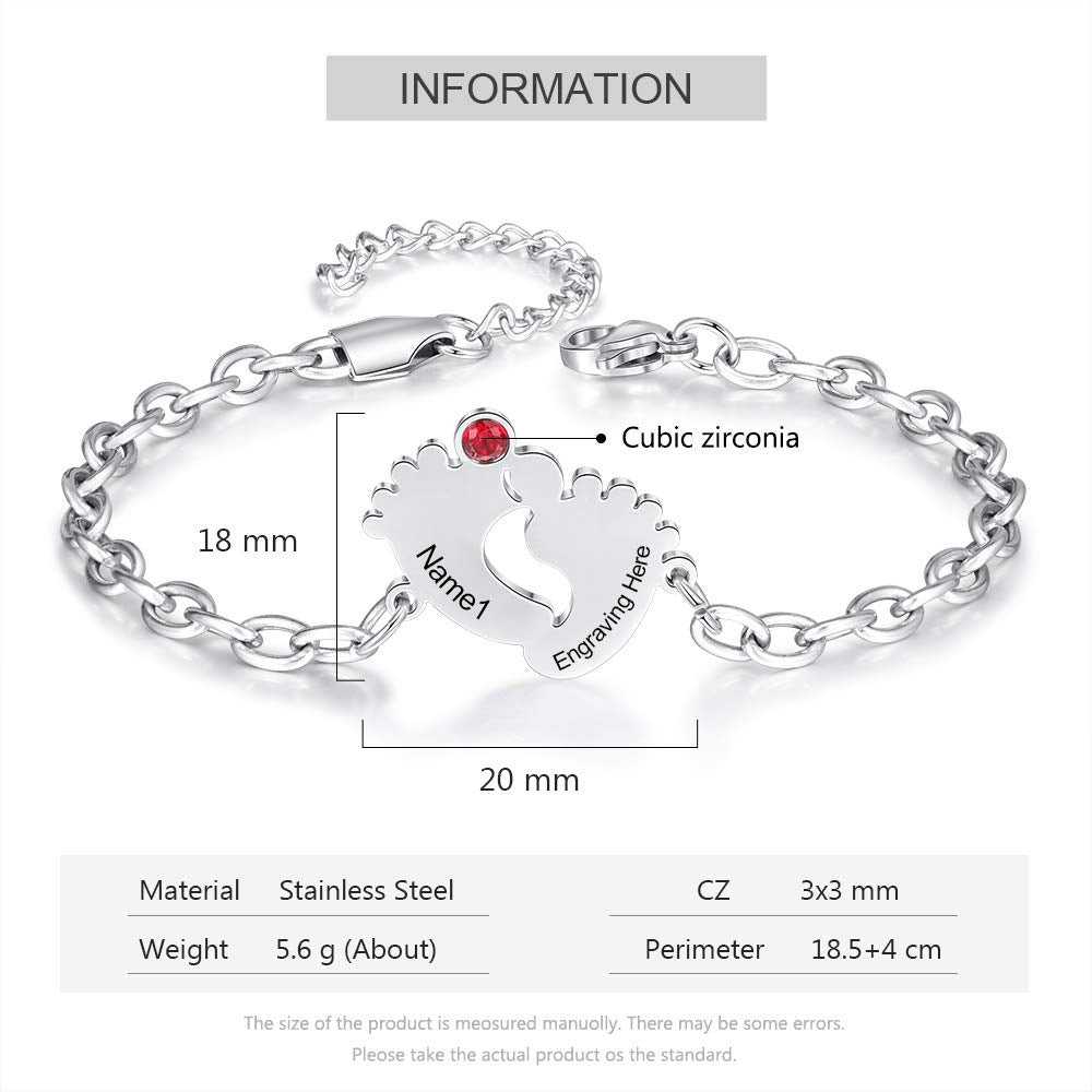 Bracciale Piedi Bambino Personalizzato - Unoglow™