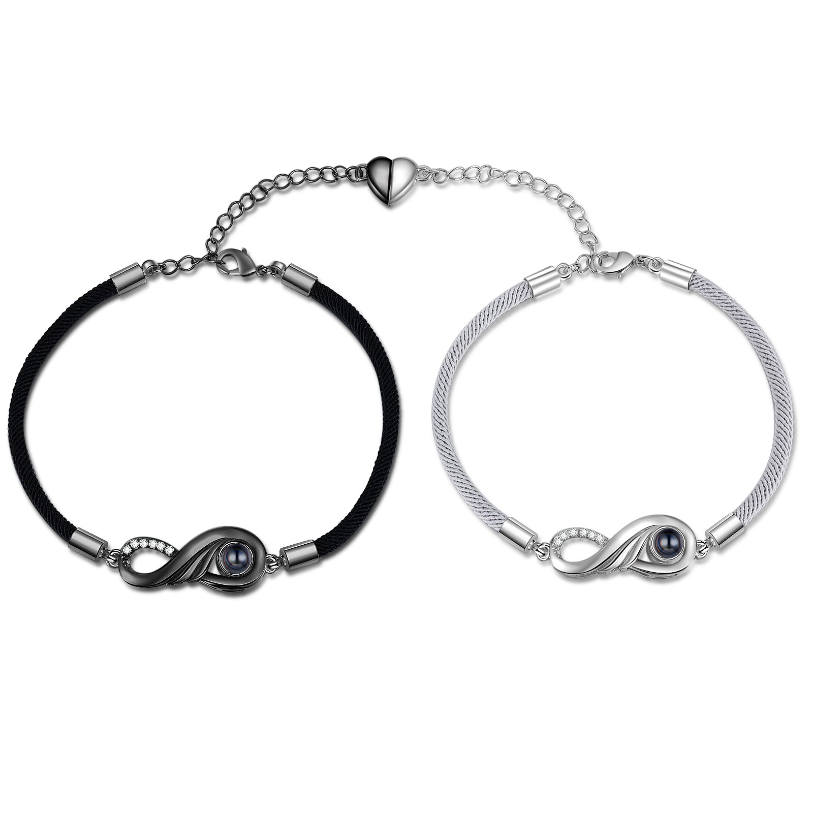 Bracciali Coppia Infinity Proiezione Foto Personalizzata -  Unoglow™