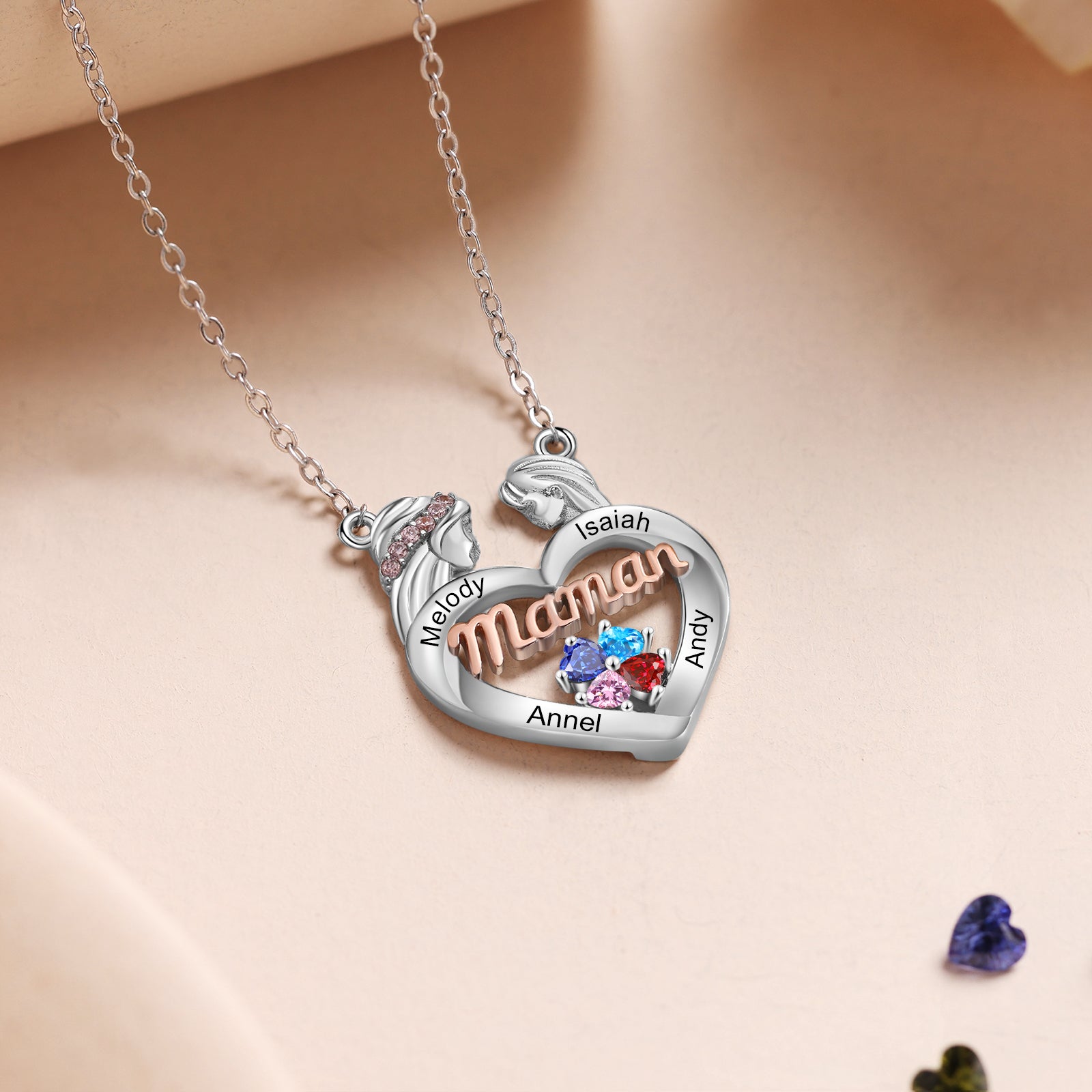 Collana Cuore Personalizzata Mamma e Figlia - Unoglow™