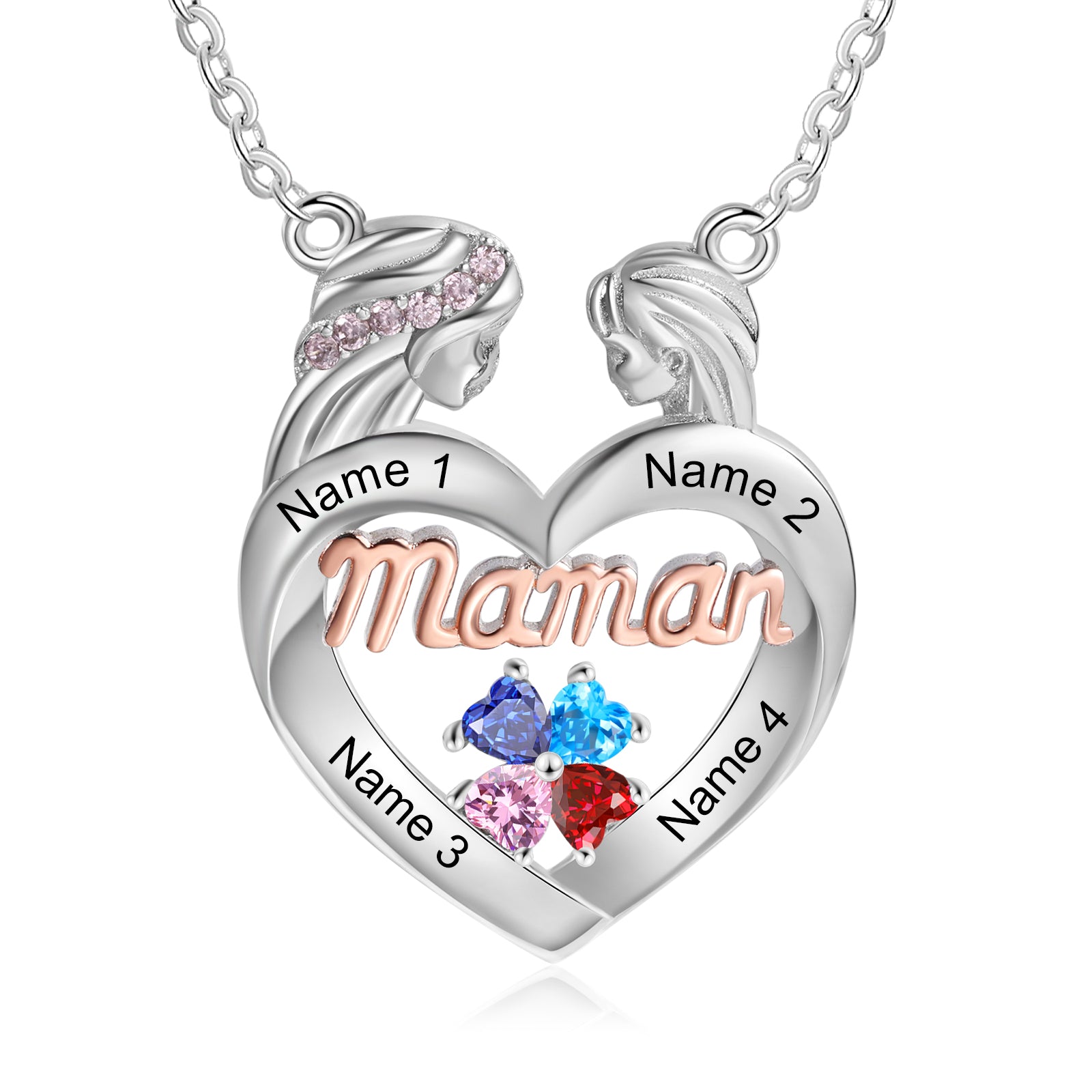 Collana Cuore Personalizzata Mamma e Figlia - Unoglow™