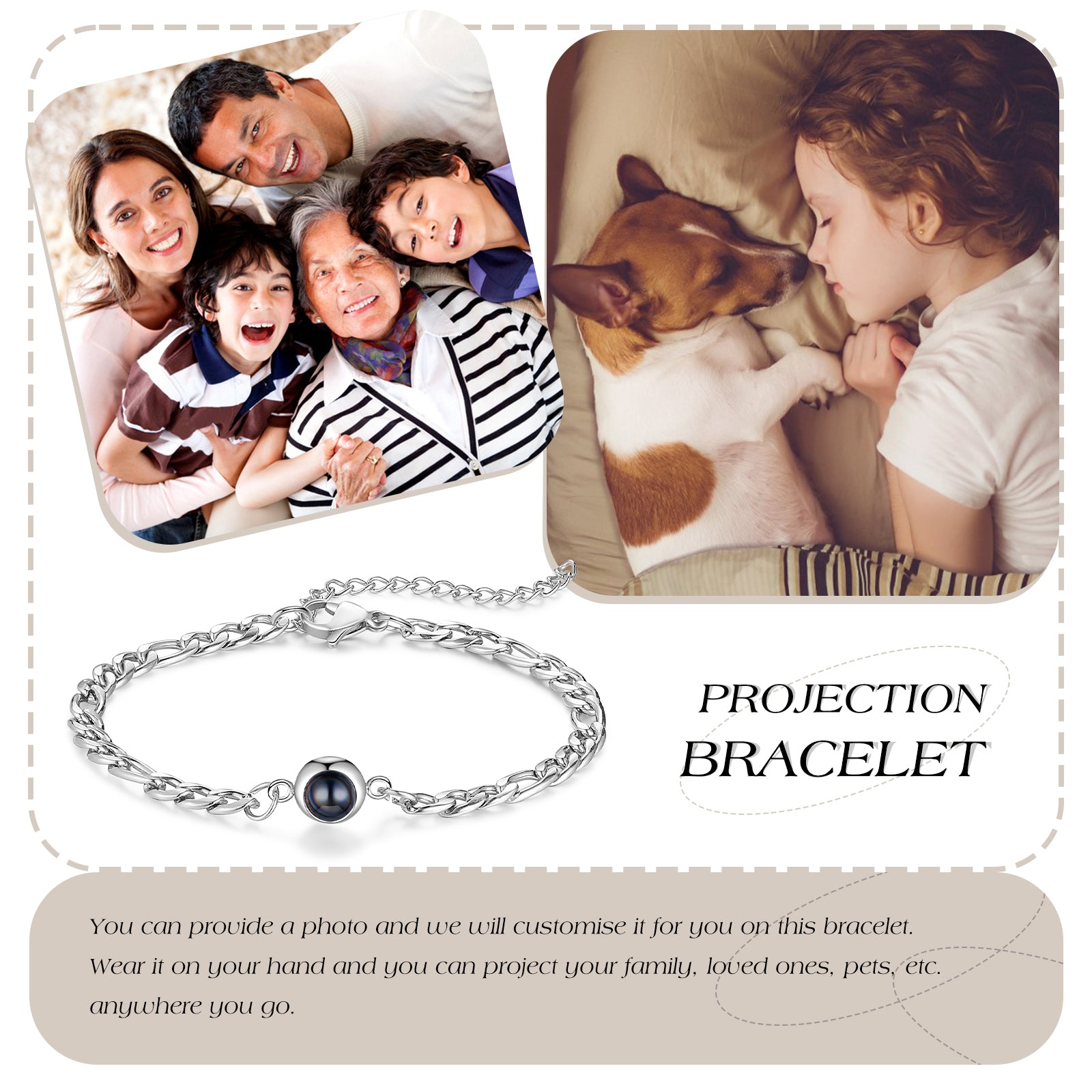 Bracciale Personalizzato Con Proiezione di Foto - Unoglow™