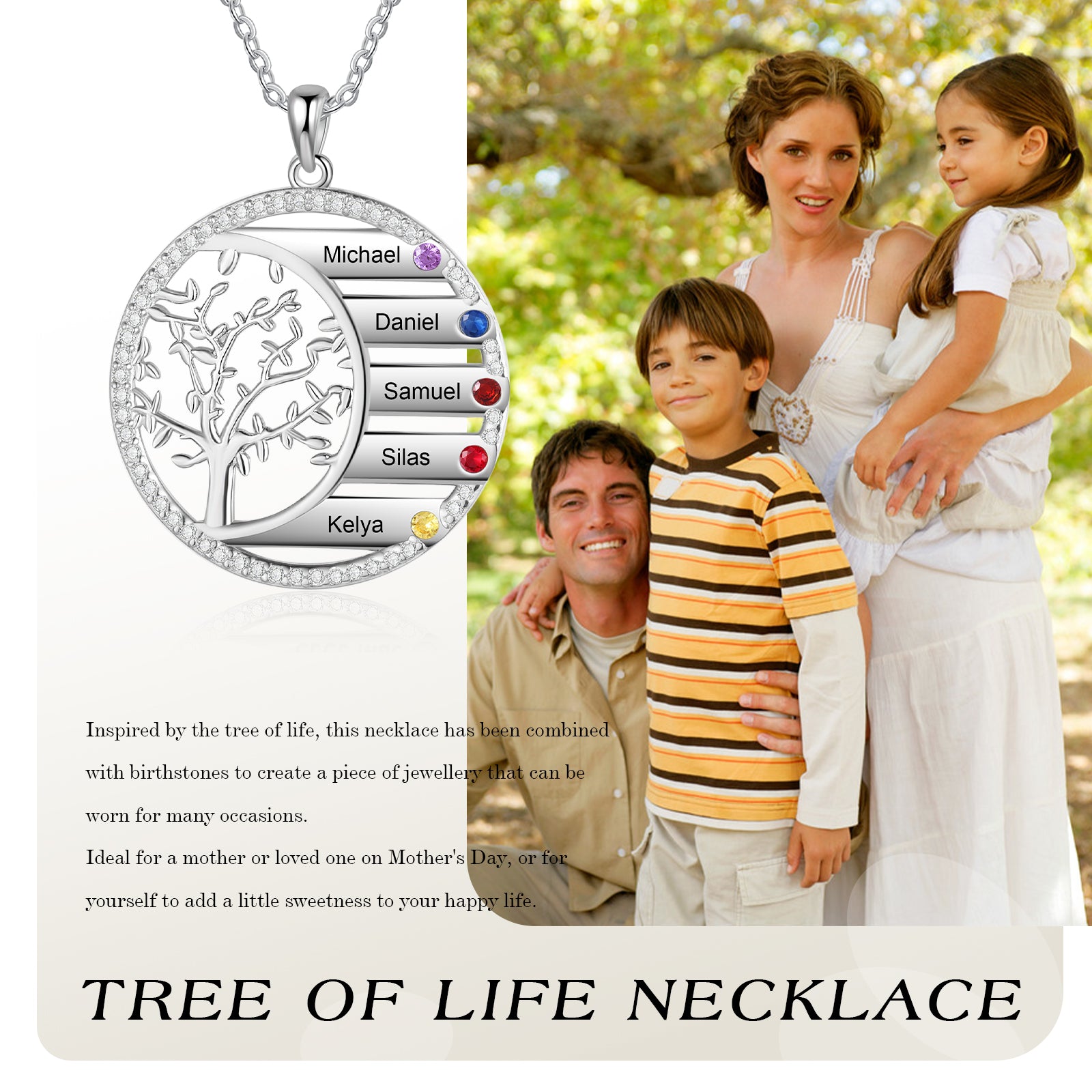 Collana Albero Genealogico Personalizzato - Unoglow™