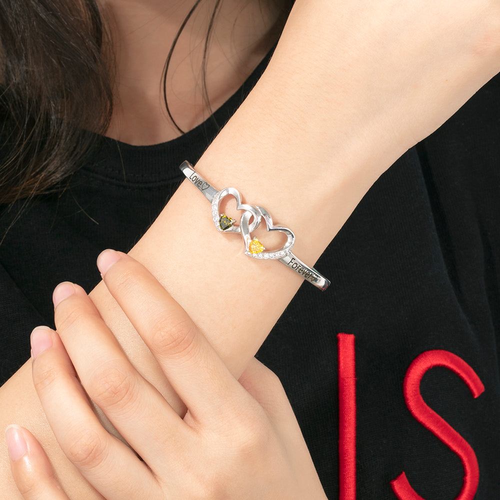 Bracciale Doppio Cuore Personalizzato - Unoglow™