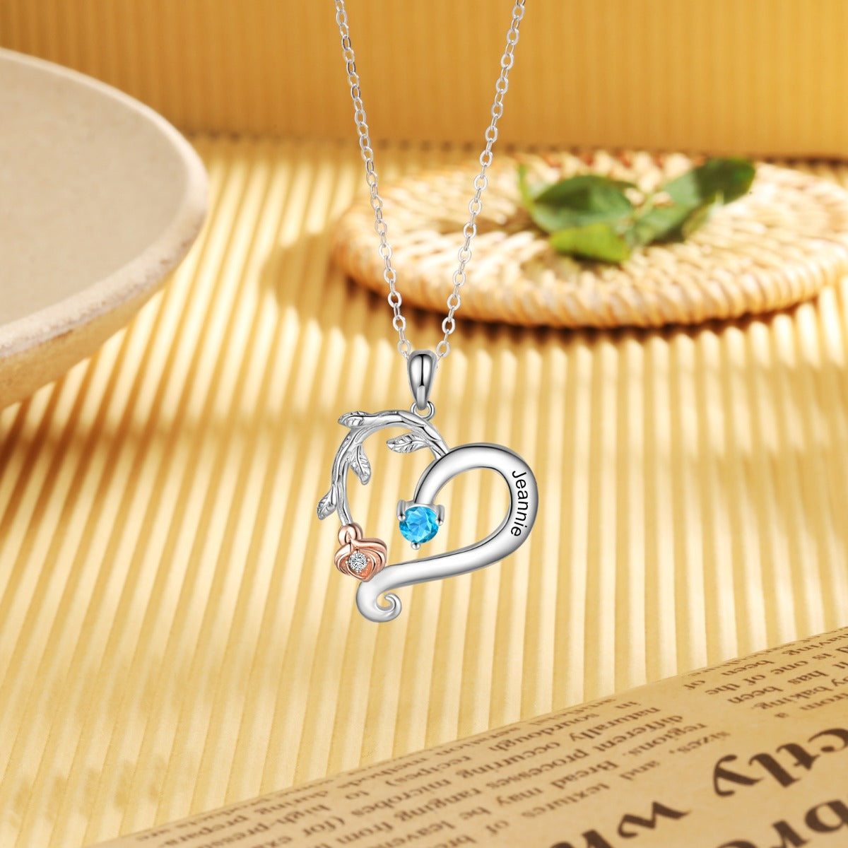 Set Collana + Orecchini a Forma di Cuore  - Unoglow™